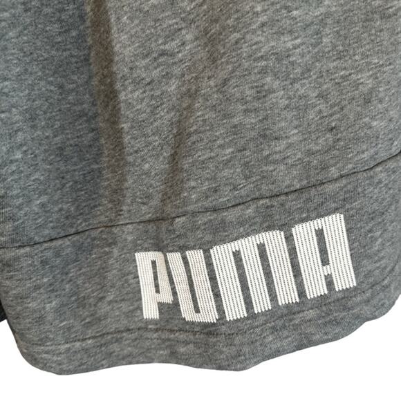 Puma Gray Cotton Blend Logo Comfortable Casual Basic Shorts Men Sz M - Picture 6 of 10